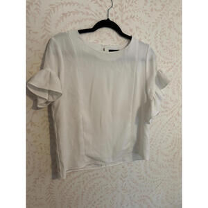 Saks 5th Ave Luxury Brand DREW Blouse with Ruffle Sleeves